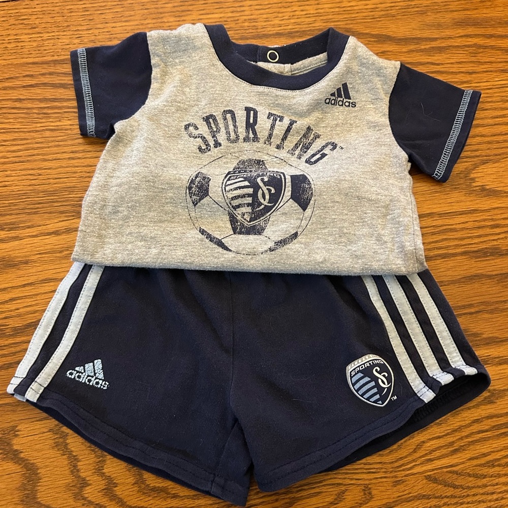 Adidas Sporting KC Baby 2 piece outfit - size 12 months